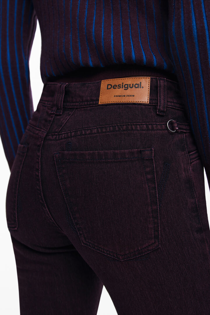 Burgundy flare jeans | Desigual