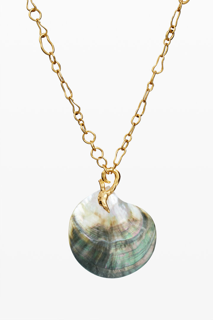 Gold-plated mother-of-pearl shell pendant Zalio | Desigual