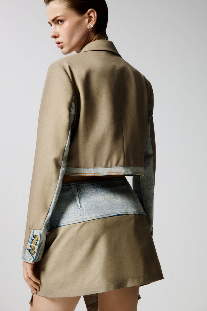 Veste crop bimatière | Desigual