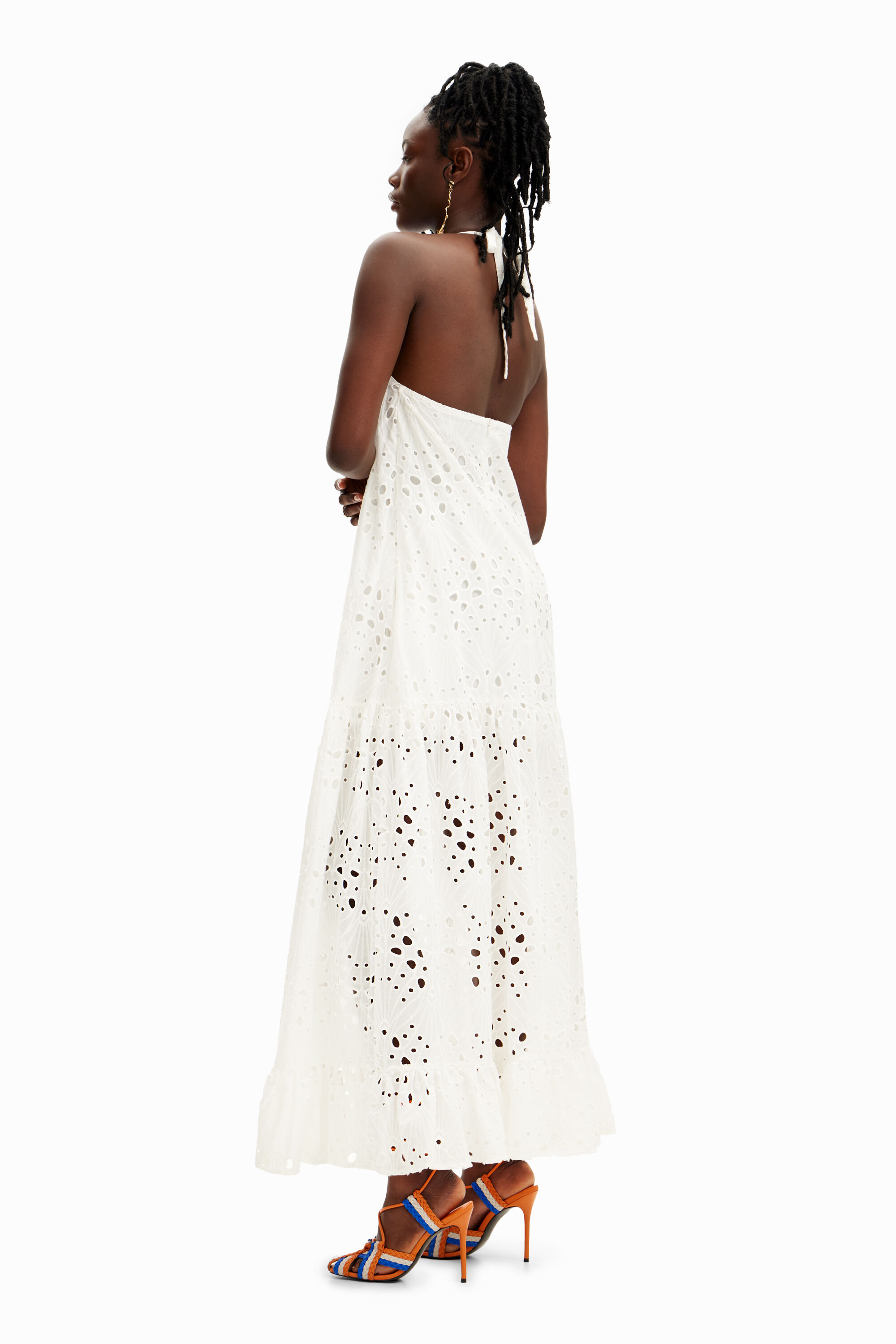 Stella Jean 刺繍ロングワンピース レディース | Desigual.com