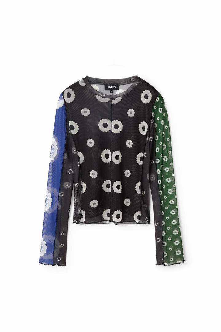 Tüll patchwork virágos póló | Desigual