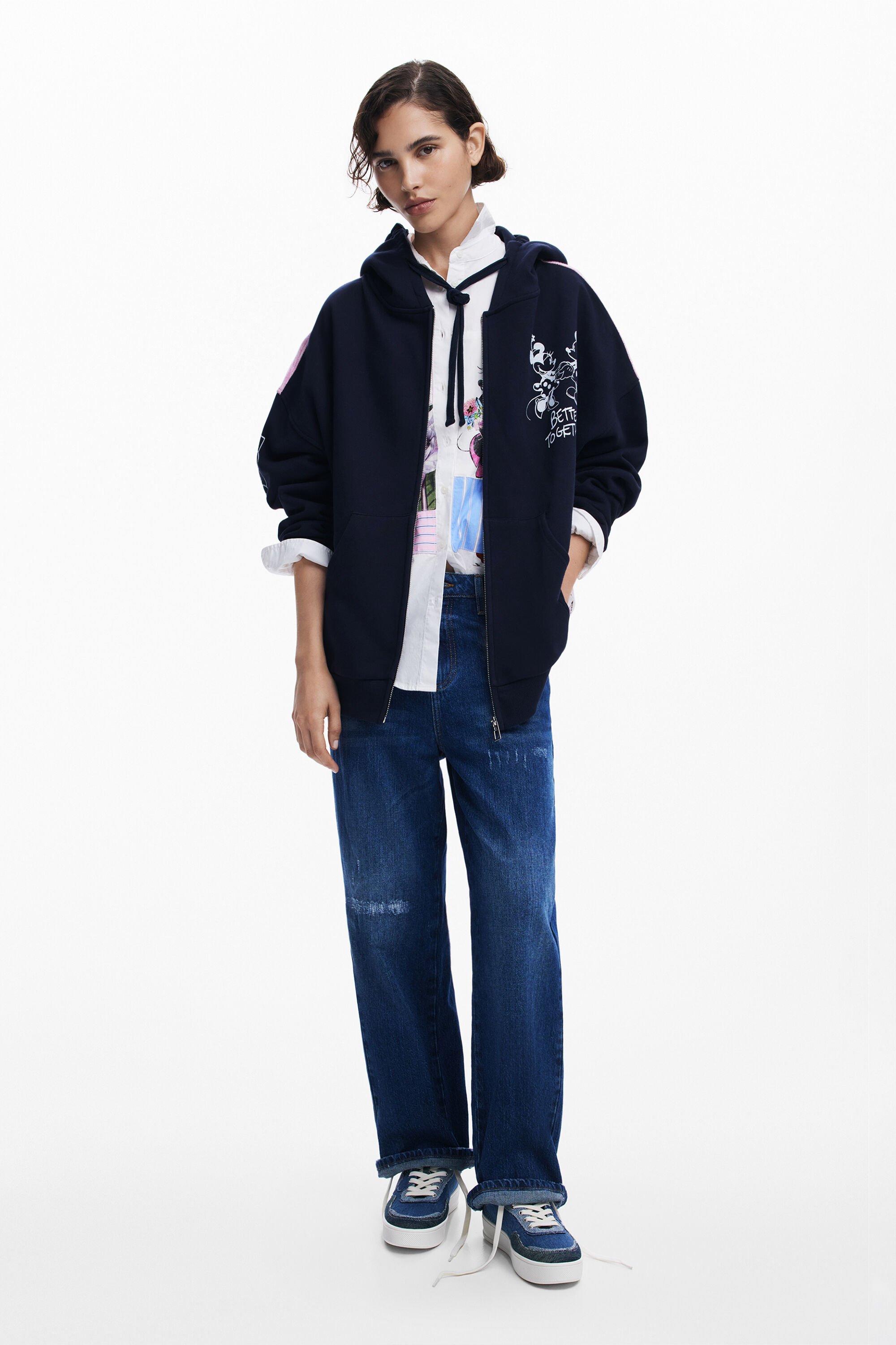 Desigual Women's Mickey Mouse Sweatshirt In Blue
