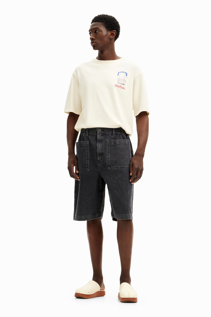 Shorts denim bolsillos