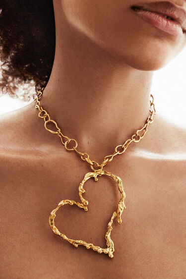 Collar corazón baño oro Zalio | Desigual