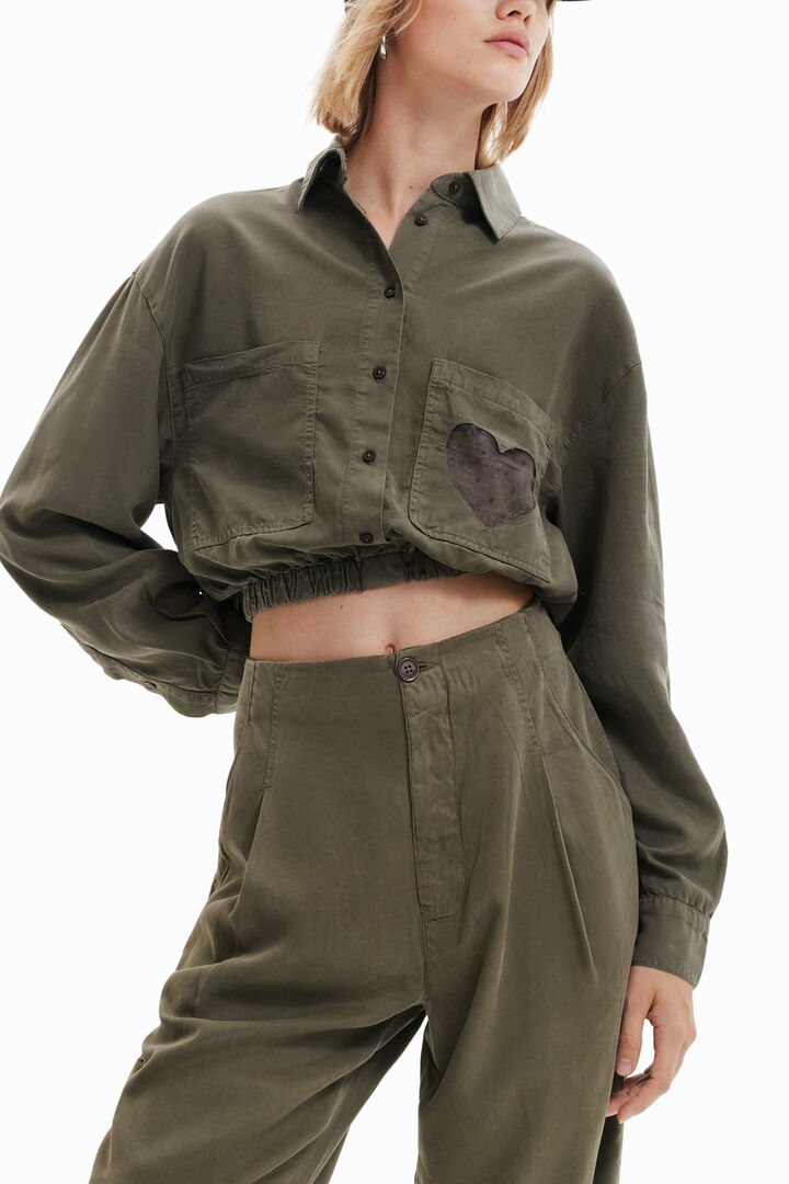 Camisa cropped butxaca cor | Desigual