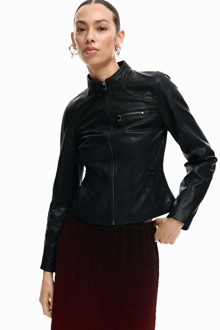 Mandarin collar jacket | Desigual