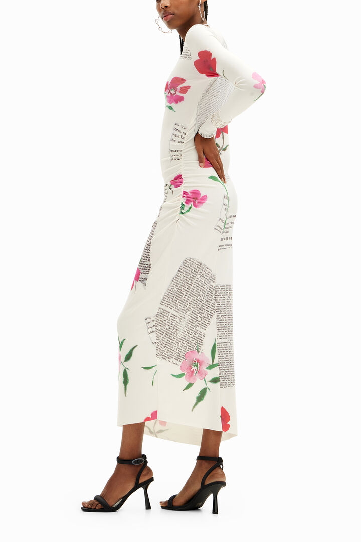 Abito midi aderente testo | Desigual