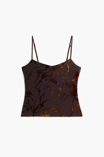 Flocked strappy top | Desigual