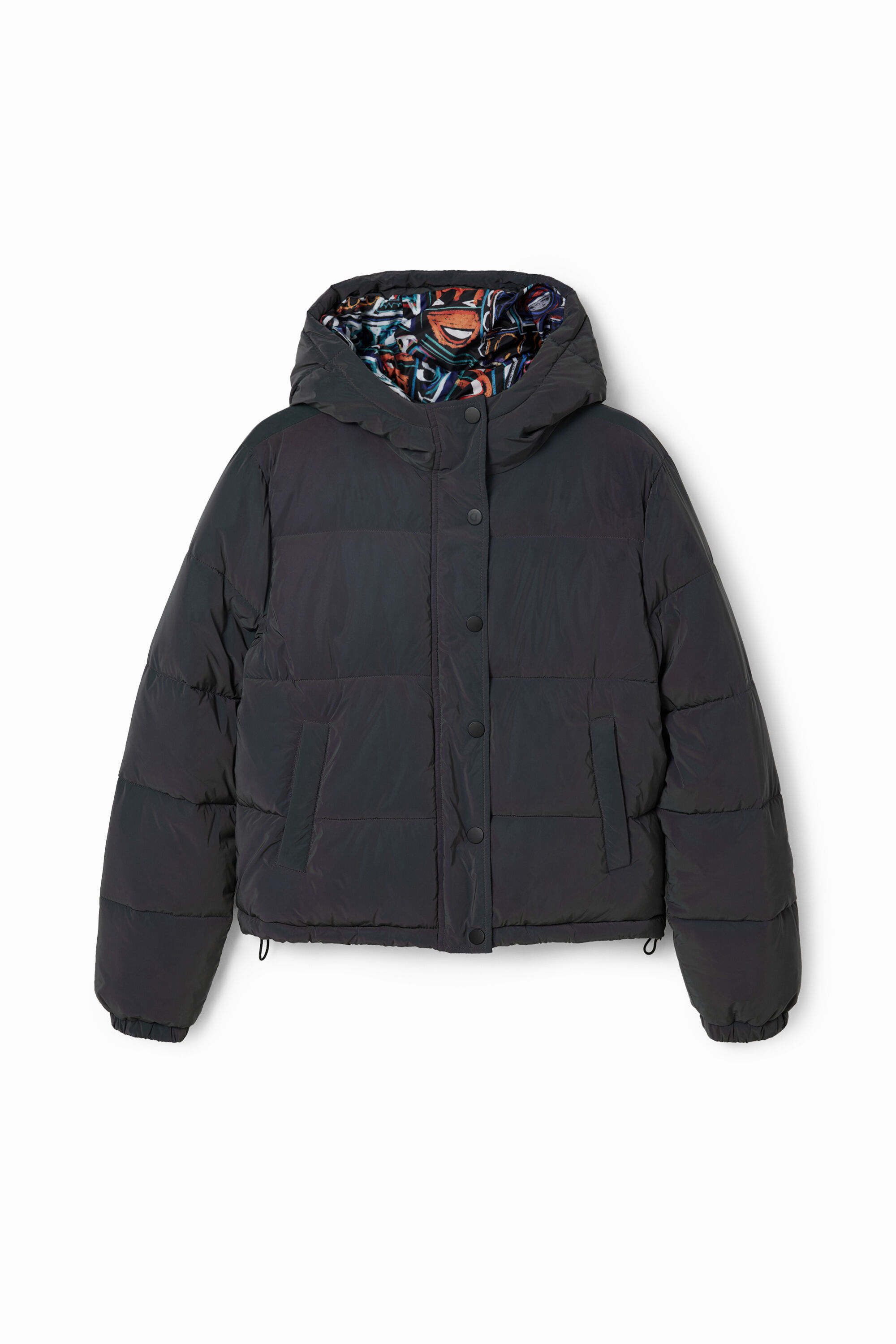 Kurze, schillernde Steppjacke