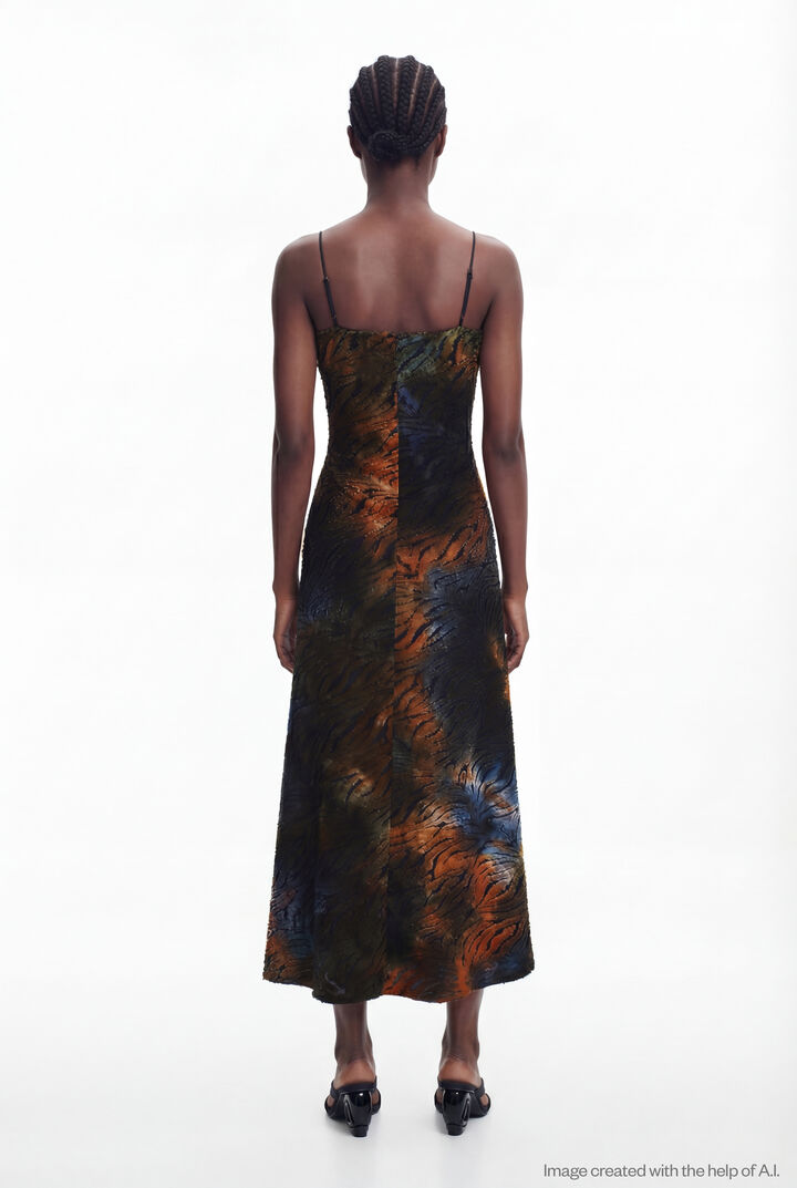 2-in-1 dress with animal print | Desigual