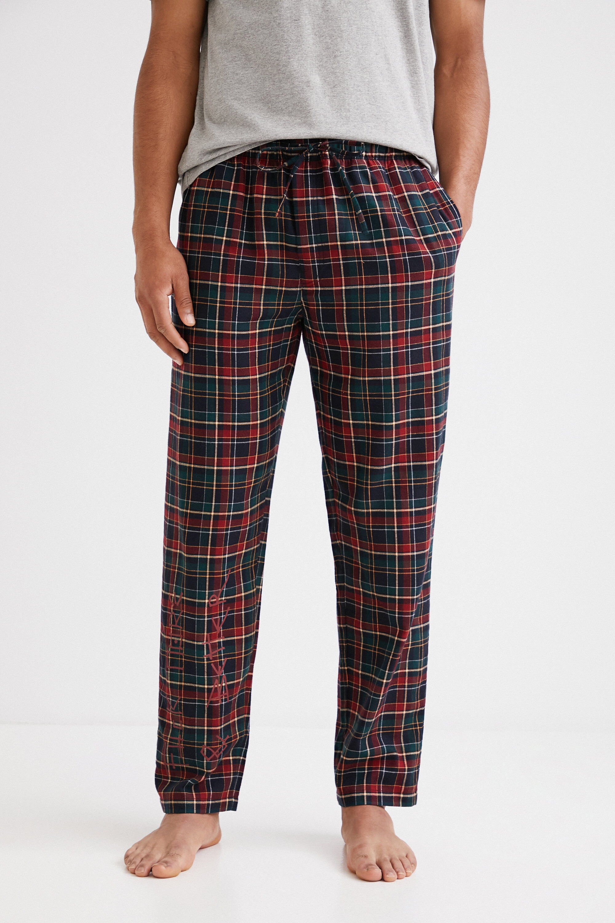 Pantalon de pyjama a motif tartan