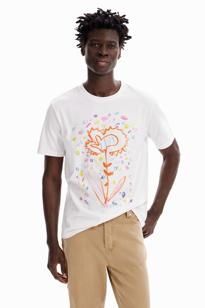Camiseta relaxed flor arty