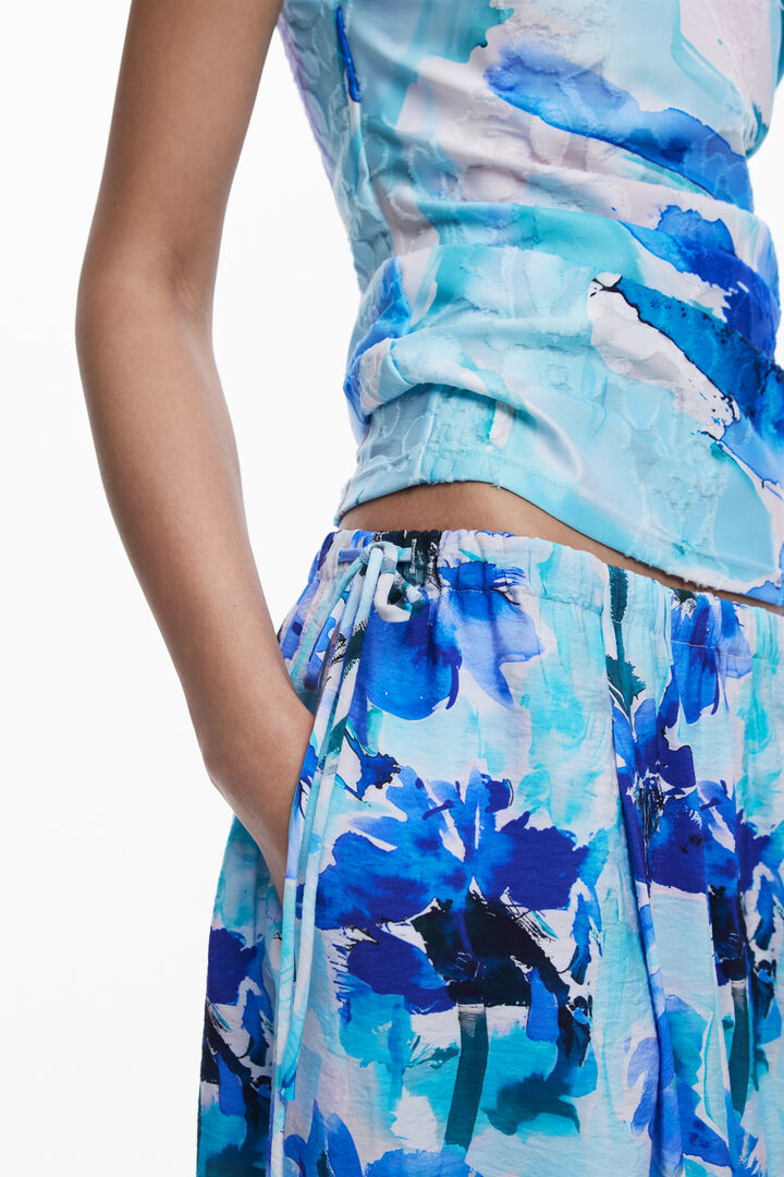 Floral A-line midi skirt | Desigual
