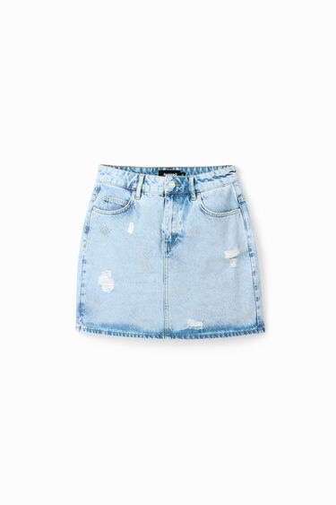 Minifalda vaquera ojos | Desigual