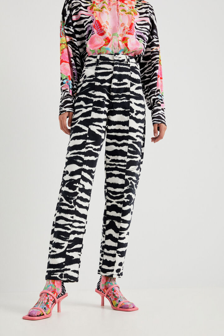Pantalón largo tiro alto | Desigual