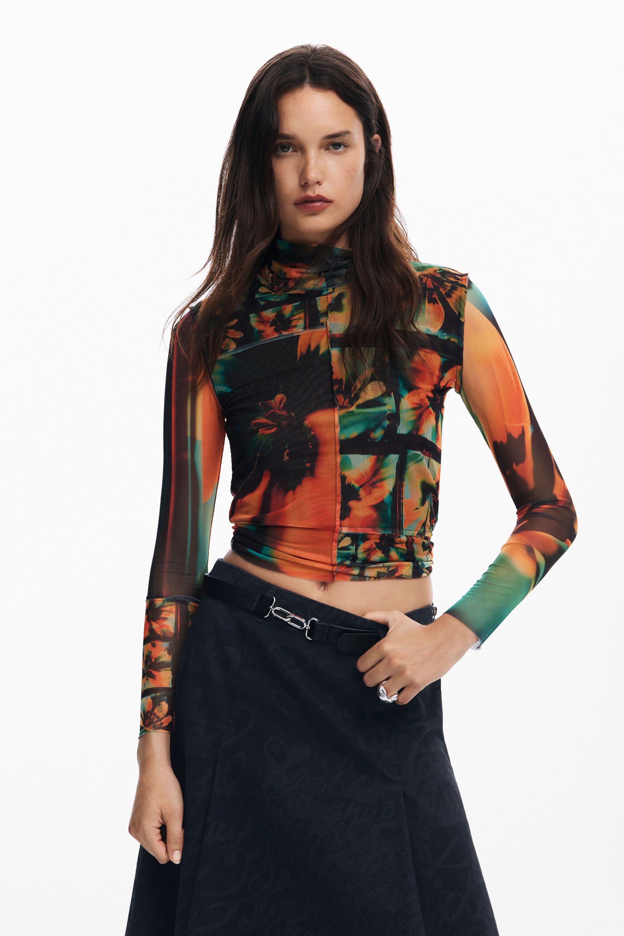 Camiseta tul estampada de mujer I Desigual