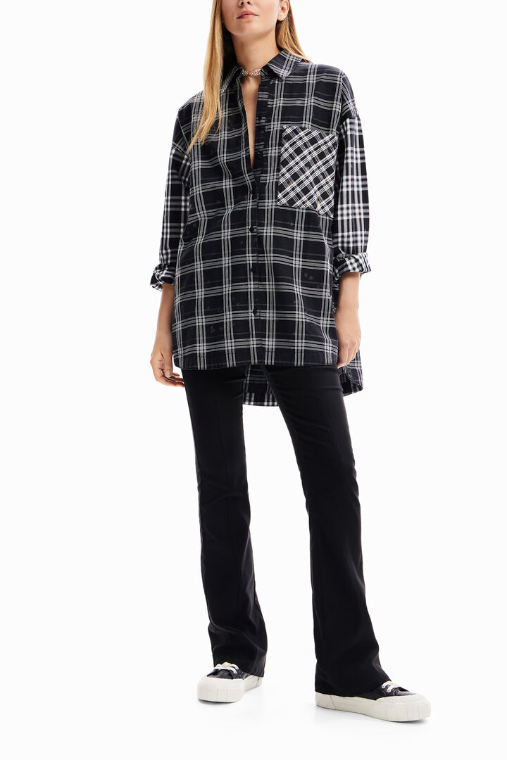 Camisa oversize patch cuadros | Desigual