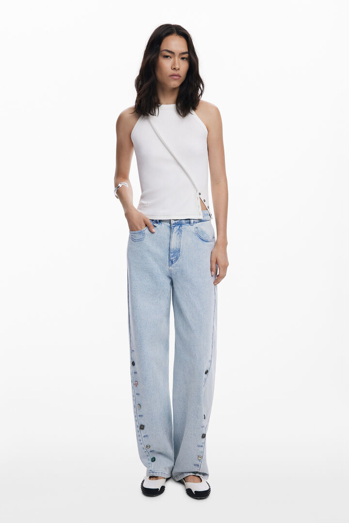 Tank top with seams | Desigual