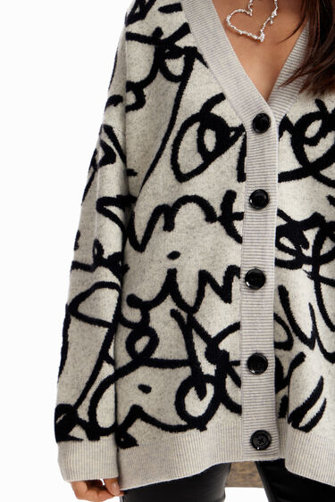 Oversize messages cardigan | Desigual