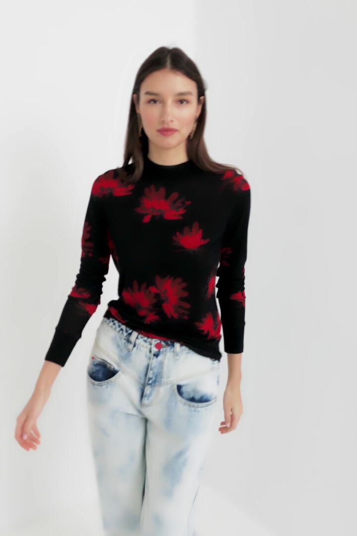Camiseta manga larga floral | Desigual