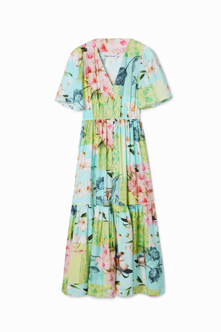 Vestido midi flores de cerezo | Desigual
