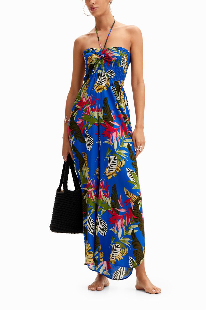 Tropical halter neck jumpsuit | Desigual