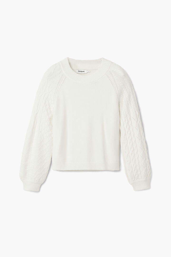Textured sleeve sweater | Desigual