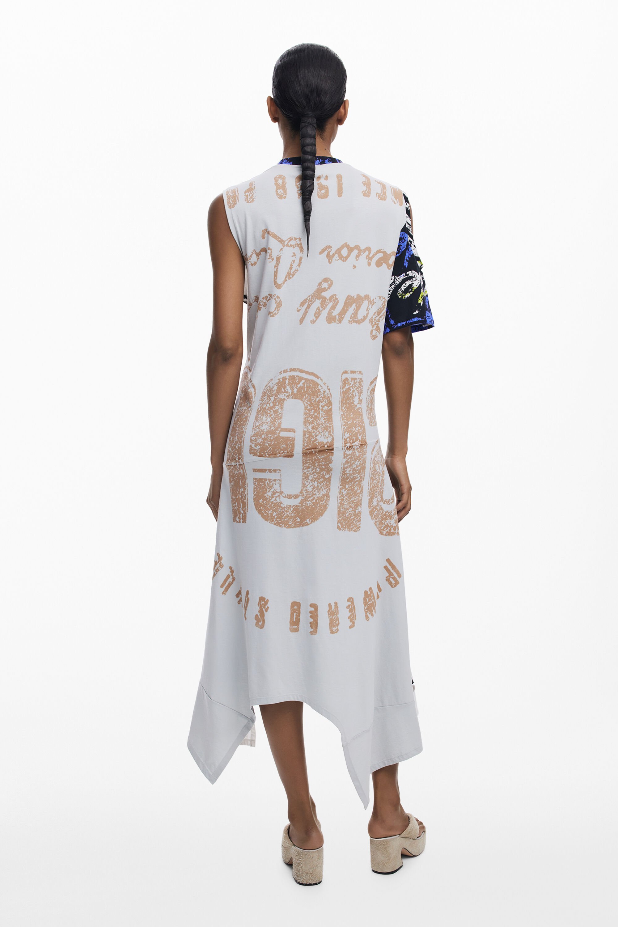 Asymmetric dress Woman I Desigual.com
