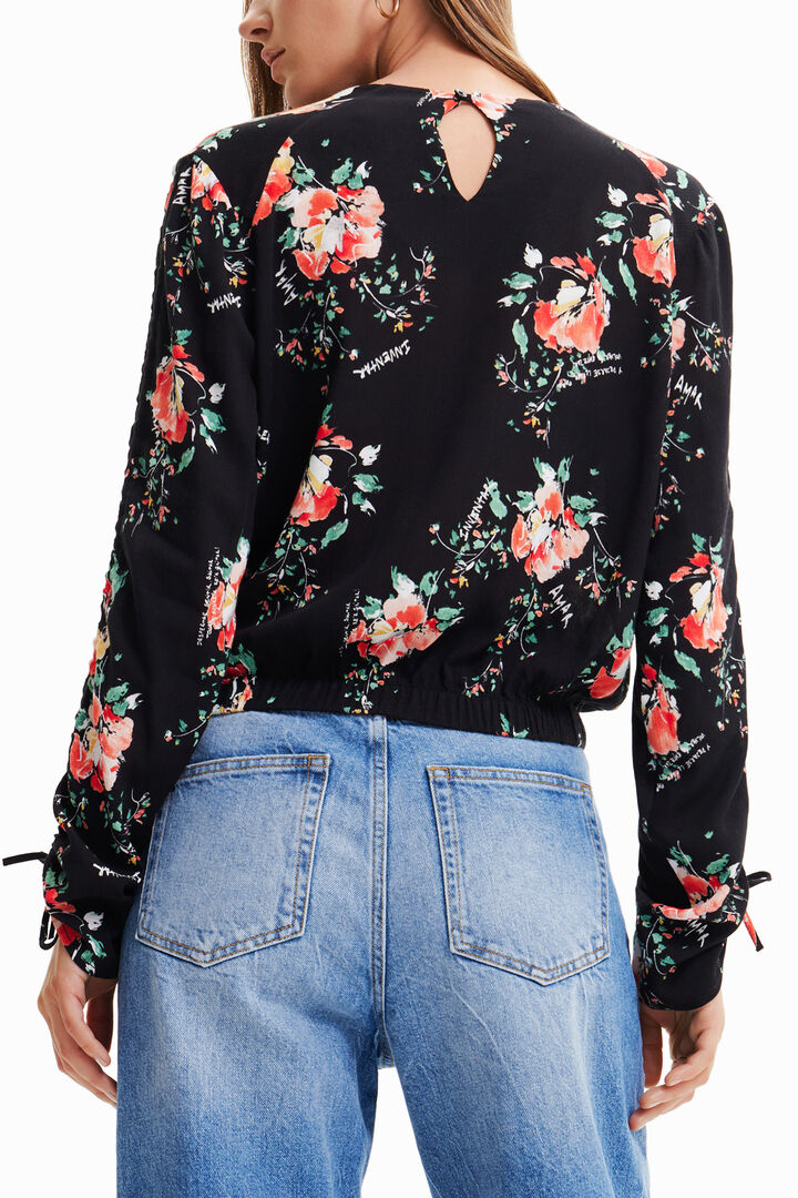 Gebloemde blouse met verstelbare mouwen | Desigual