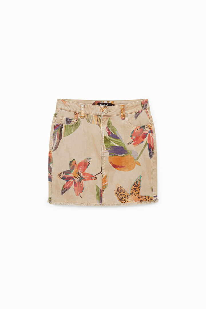 Minifalda de camuflaje floral