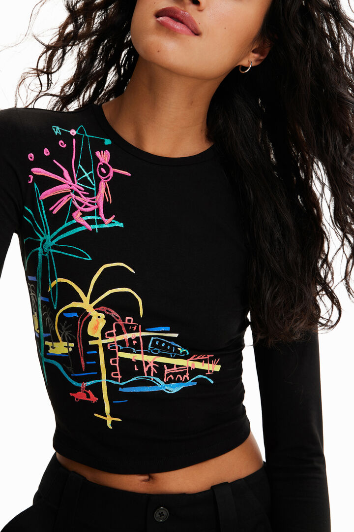 T-shirt court slim arty | Desigual