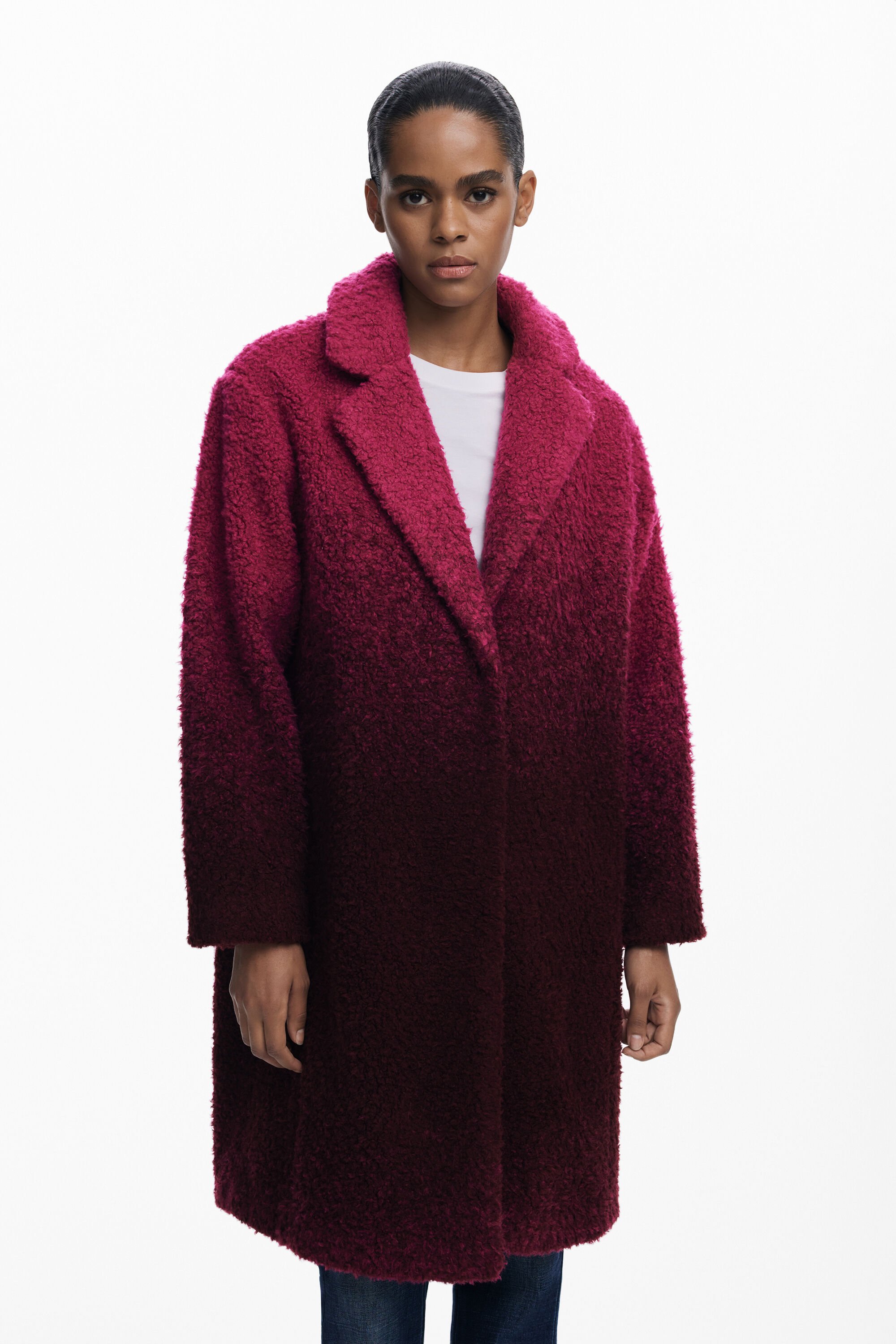 DESIGUAL★デジグアル★襟元ダウンポンチョ Gradient boucle coat Women's I Desigual.com