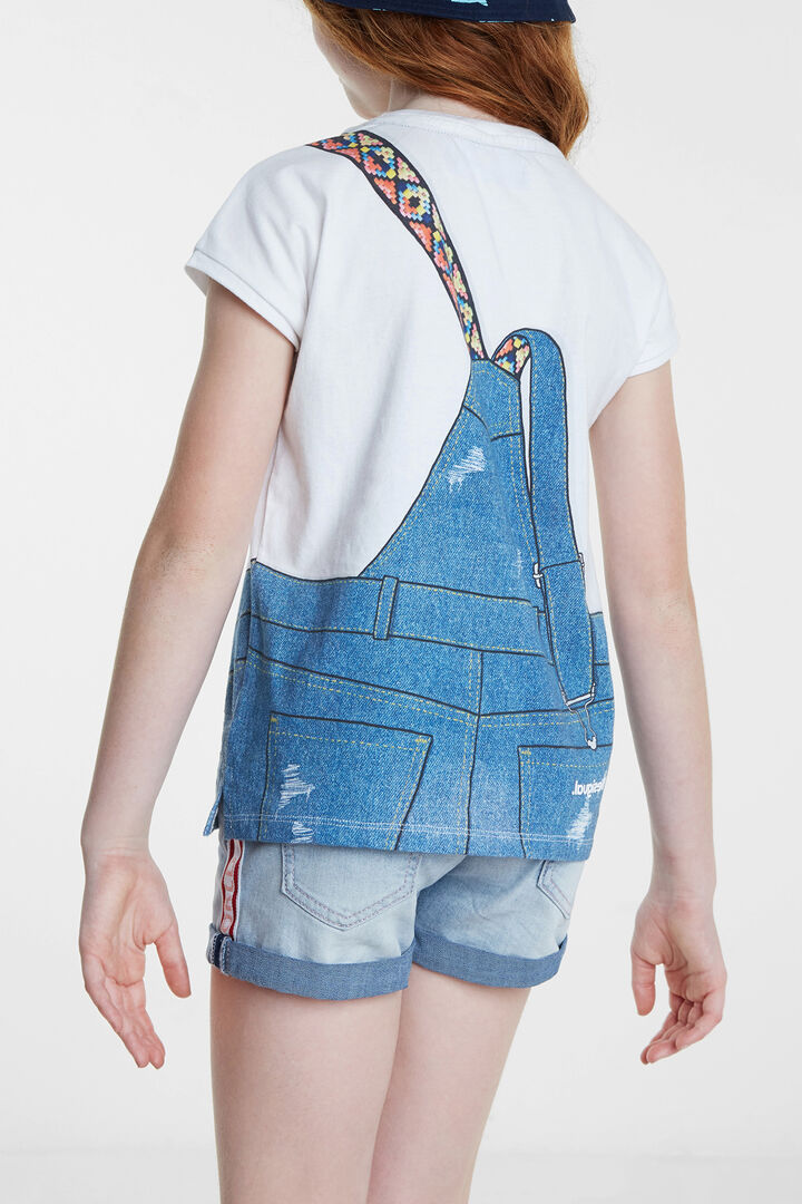 Camiseta trampantojo de peto vaquero | Desigual