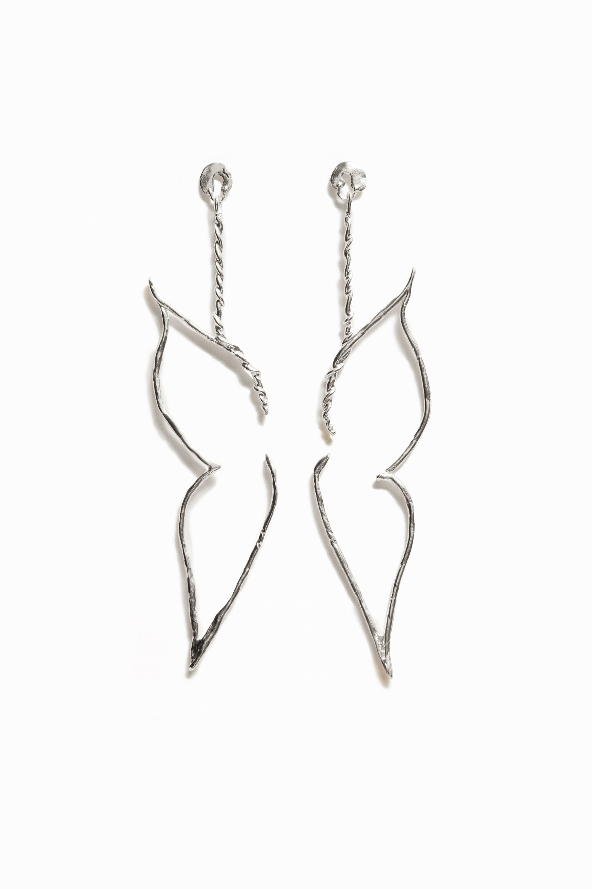 Boucles d'oreilles papillons XL plaquées argent Zalio