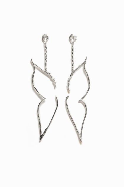 Zalio silver plated XL butterfly earrings