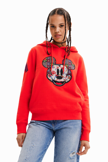 Large Disney's Mickey Mouse patch sweatshirt