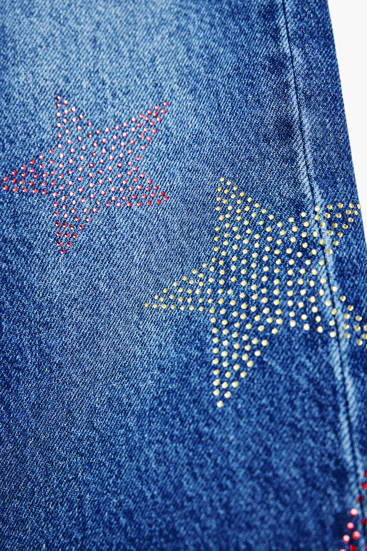 Denim pants with stars | Desigual