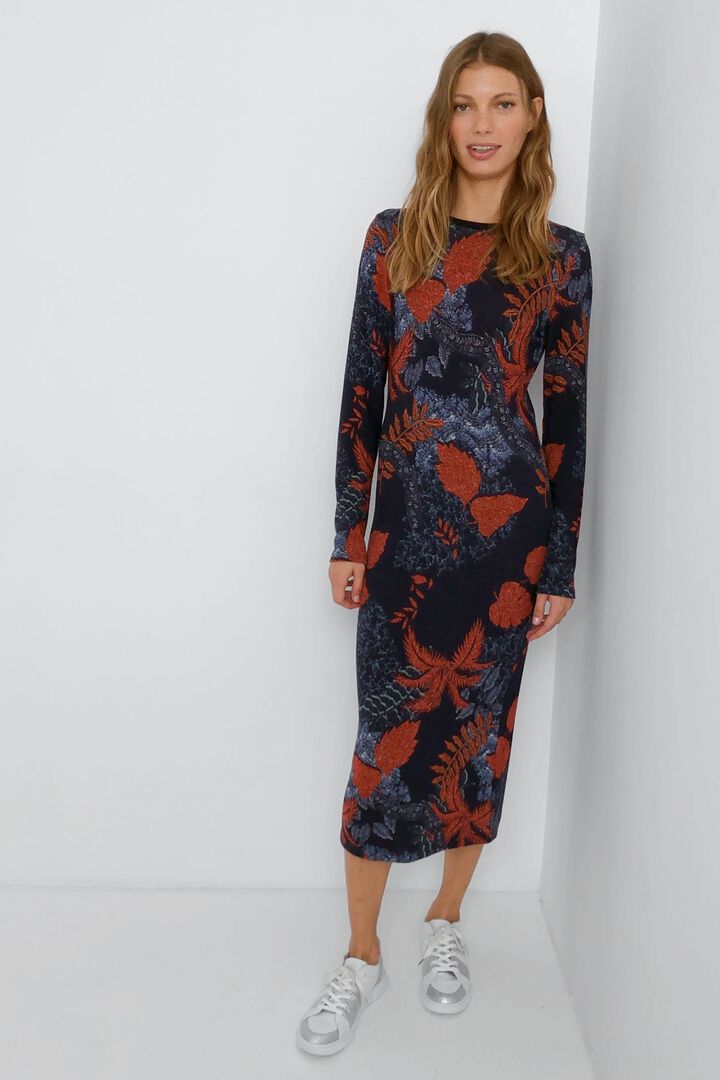 Vestido slim punto floral | Desigual