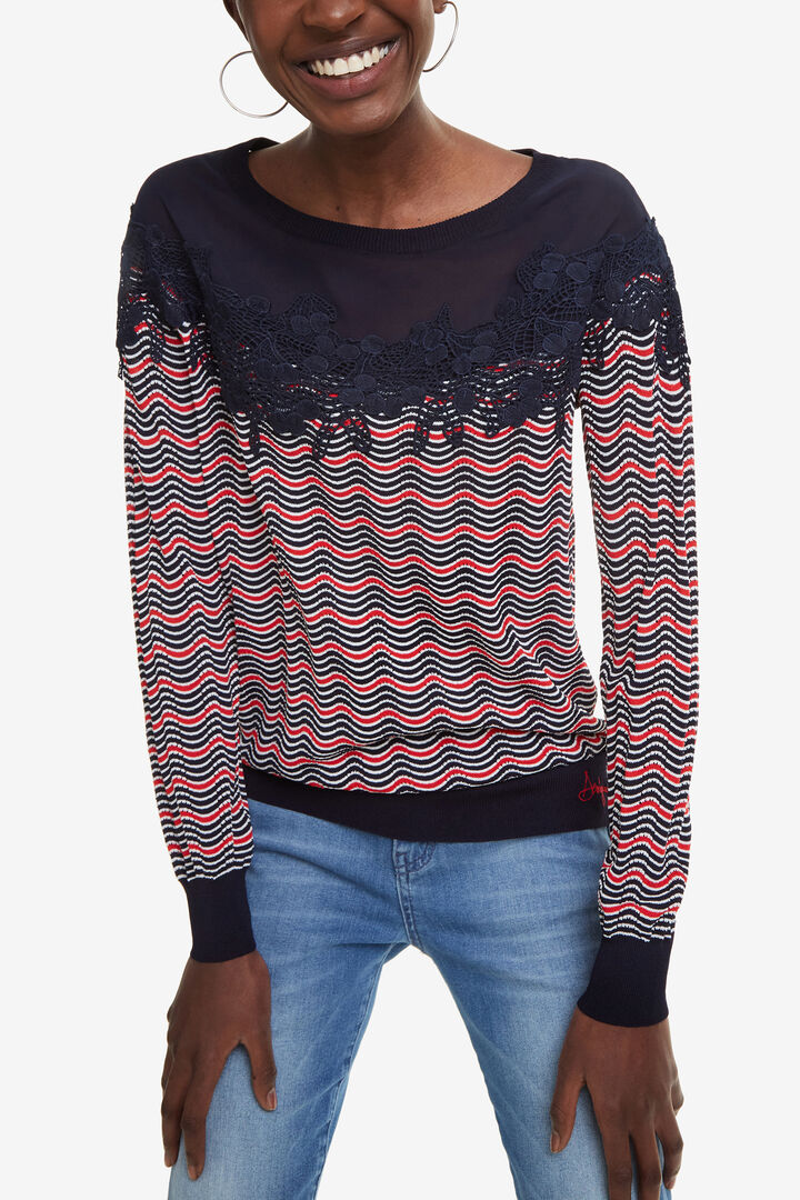 Wavy Sailor Stripe Jumper Laura | Desigual