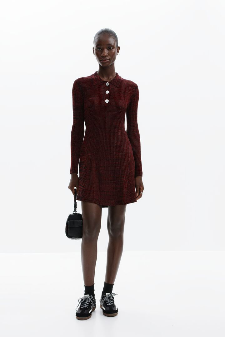 Polo neck short dress | Desigual