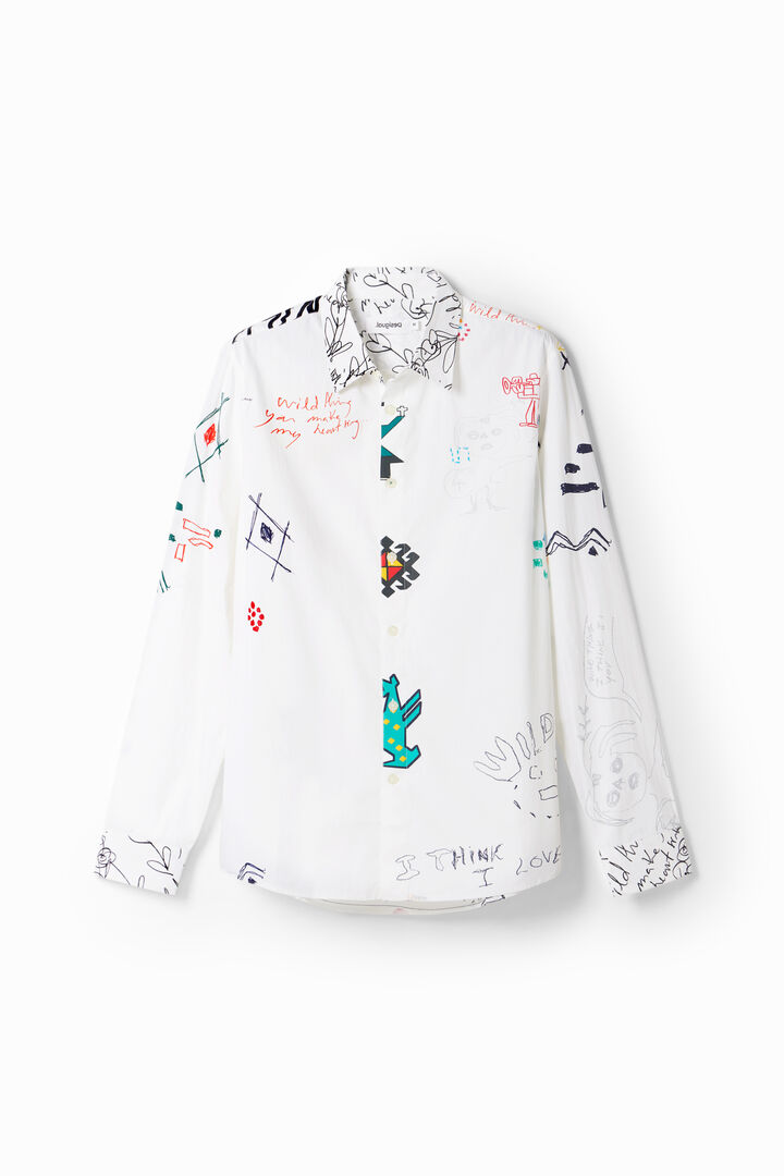 Illustrated shirt with messages | Desigual