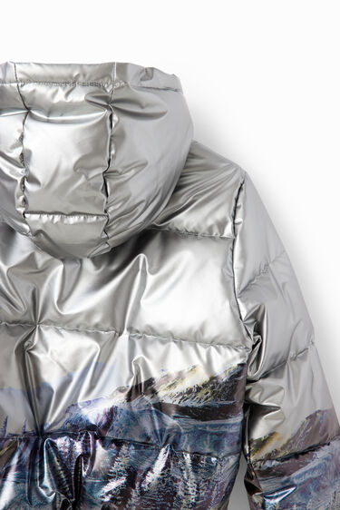 Short padded metallic jacket | Desigual