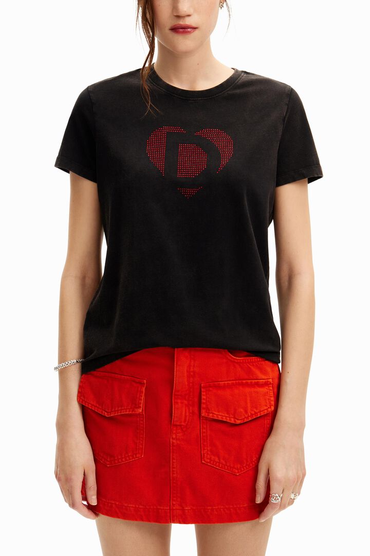 Rhinestone imagotype T-shirt | Desigual