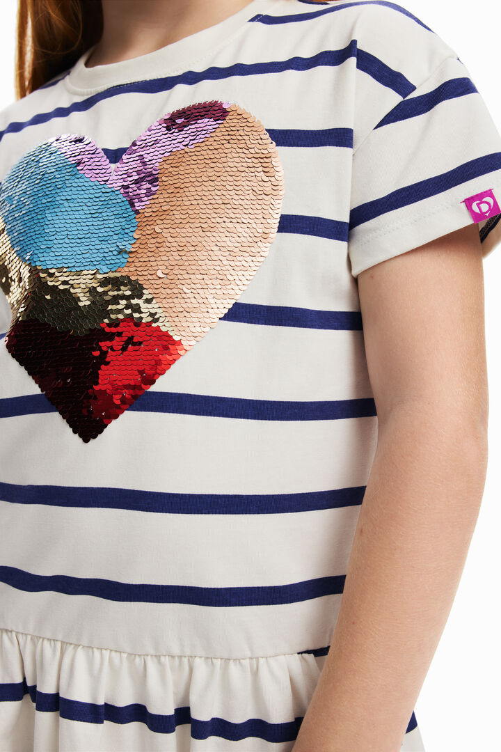 Heart stripe dress | Desigual