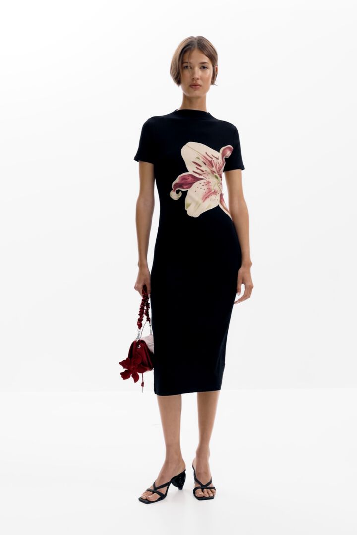 Vestido largo orquídea | Desigual