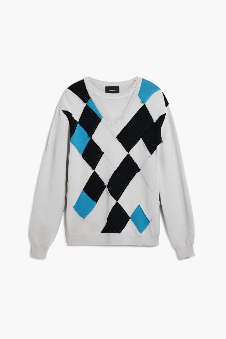 Double-neck diamond-pattern sweater Botter | Desigual