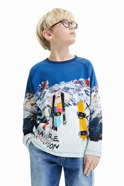 T-shirt met lange mouwen snowboard