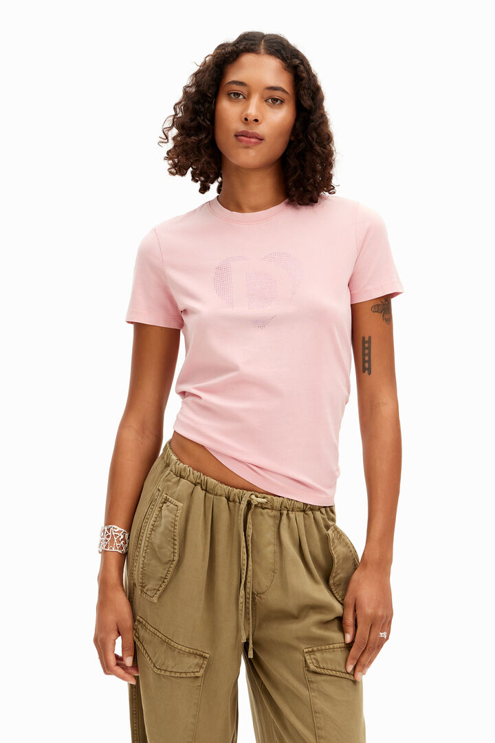 Rhinestone imagotype T-shirt | Desigual
