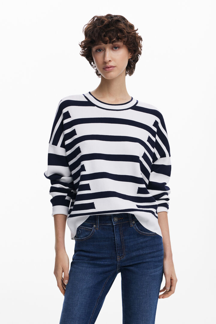 Striped Jacquard Sweater