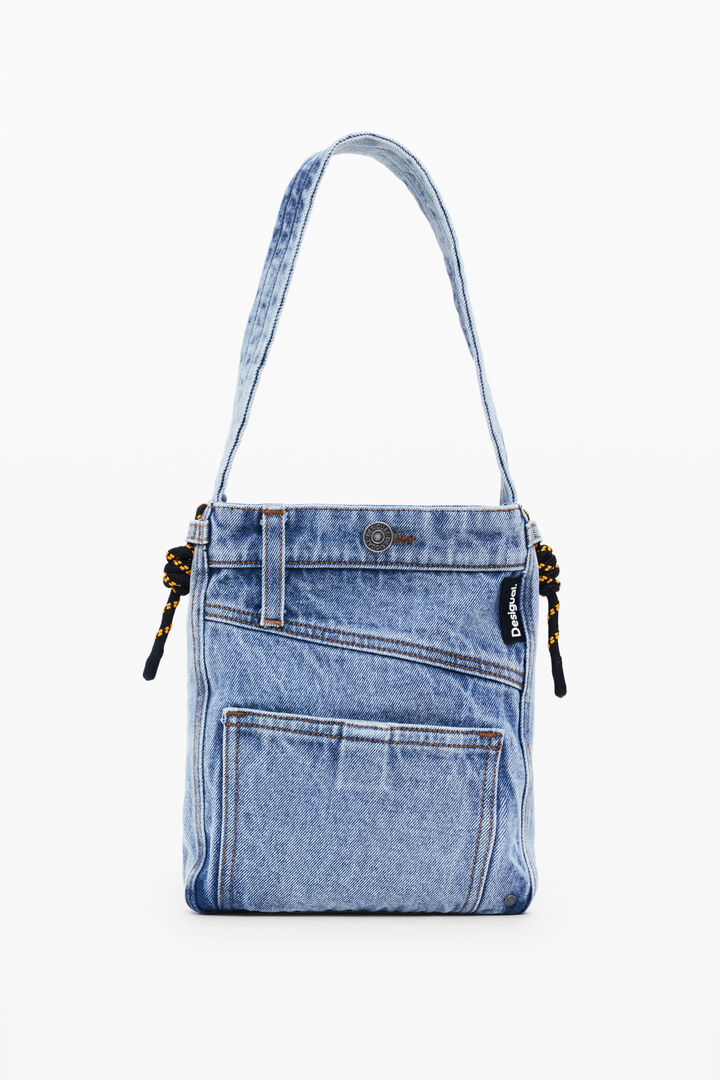 Średnia torba typu tote z denimu